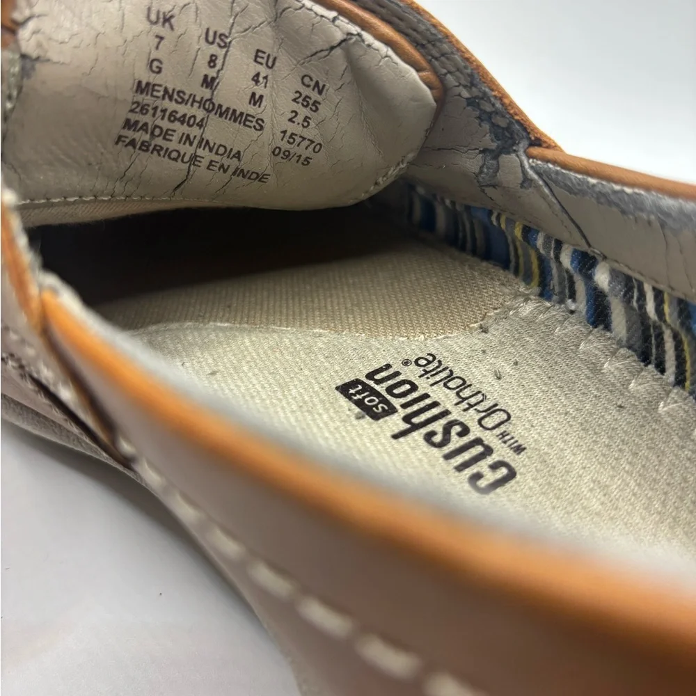 Clarks Men's Brown Leather Boat Shoes Size 8